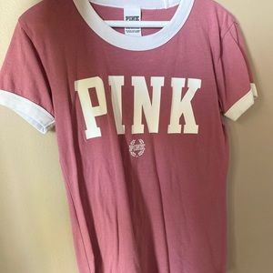 Pink shirt sleeve shirt